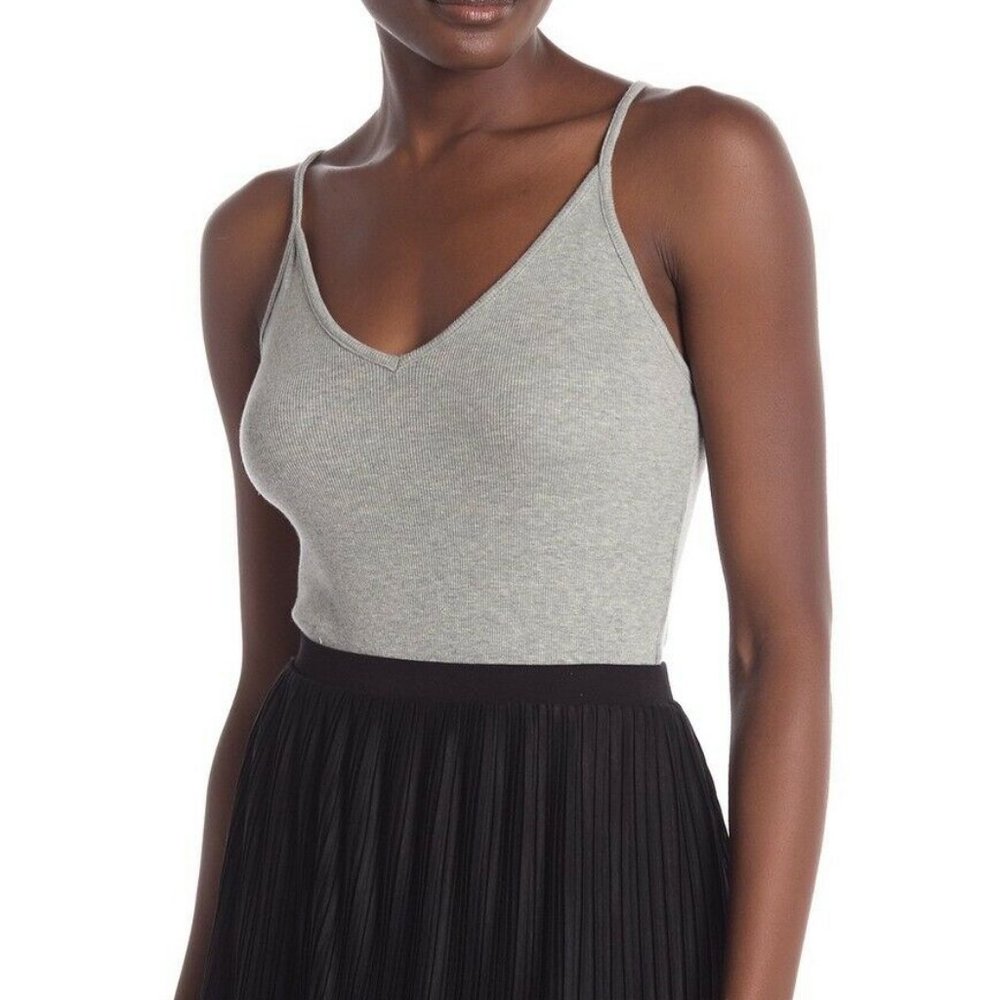 BP V-Neck Ribbed Thong Bodysuit
